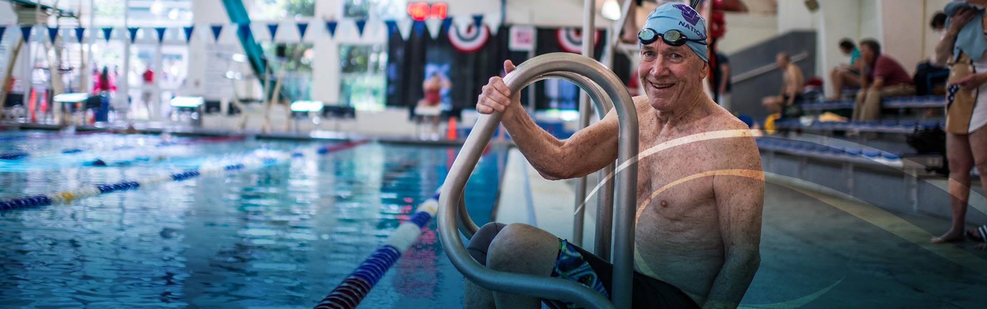 Man Smiling in Pool