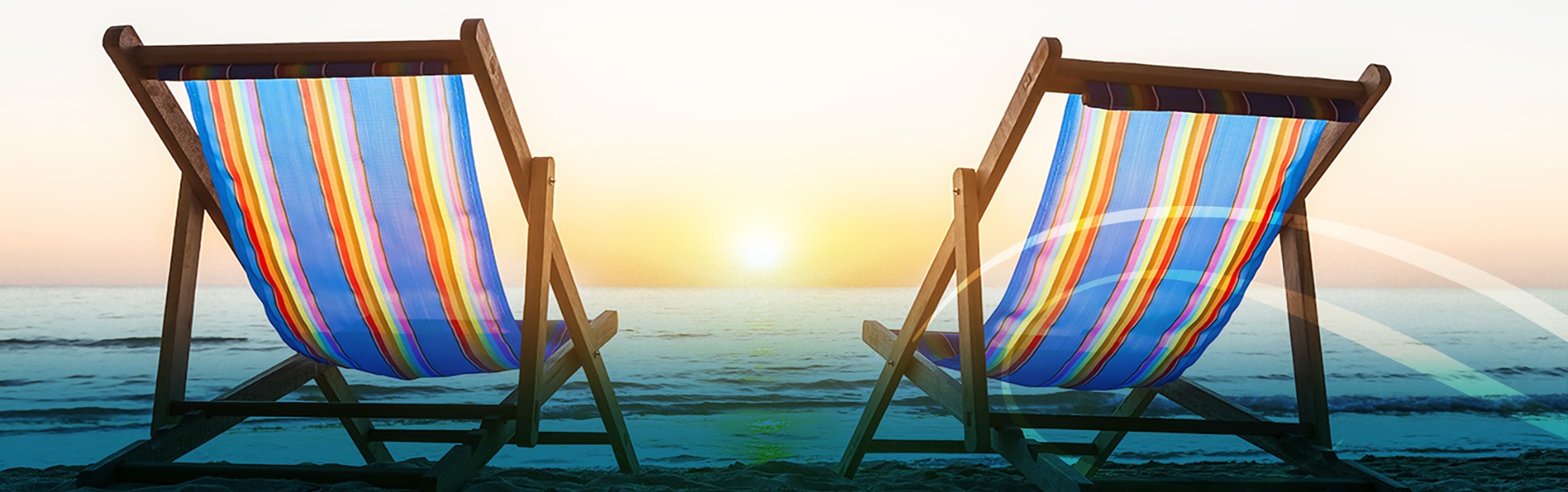 Empty Beach Chairs at the Beach