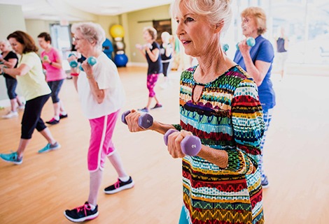 Group of Woman Exercising Together