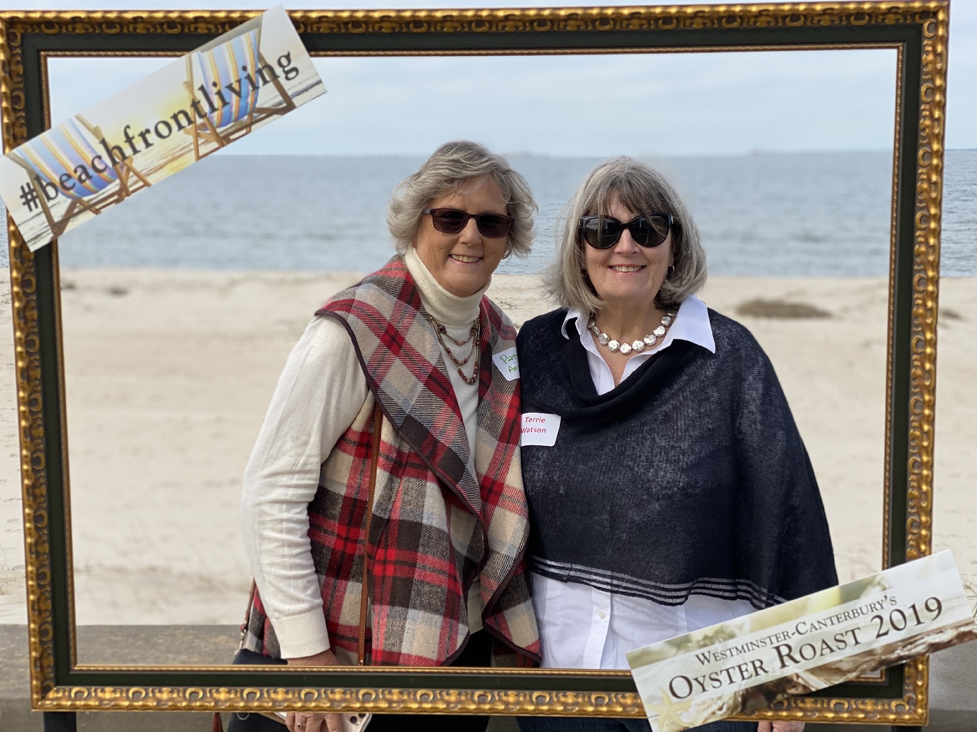 Woman Smiling Together in Front of the Chesapeake Bay