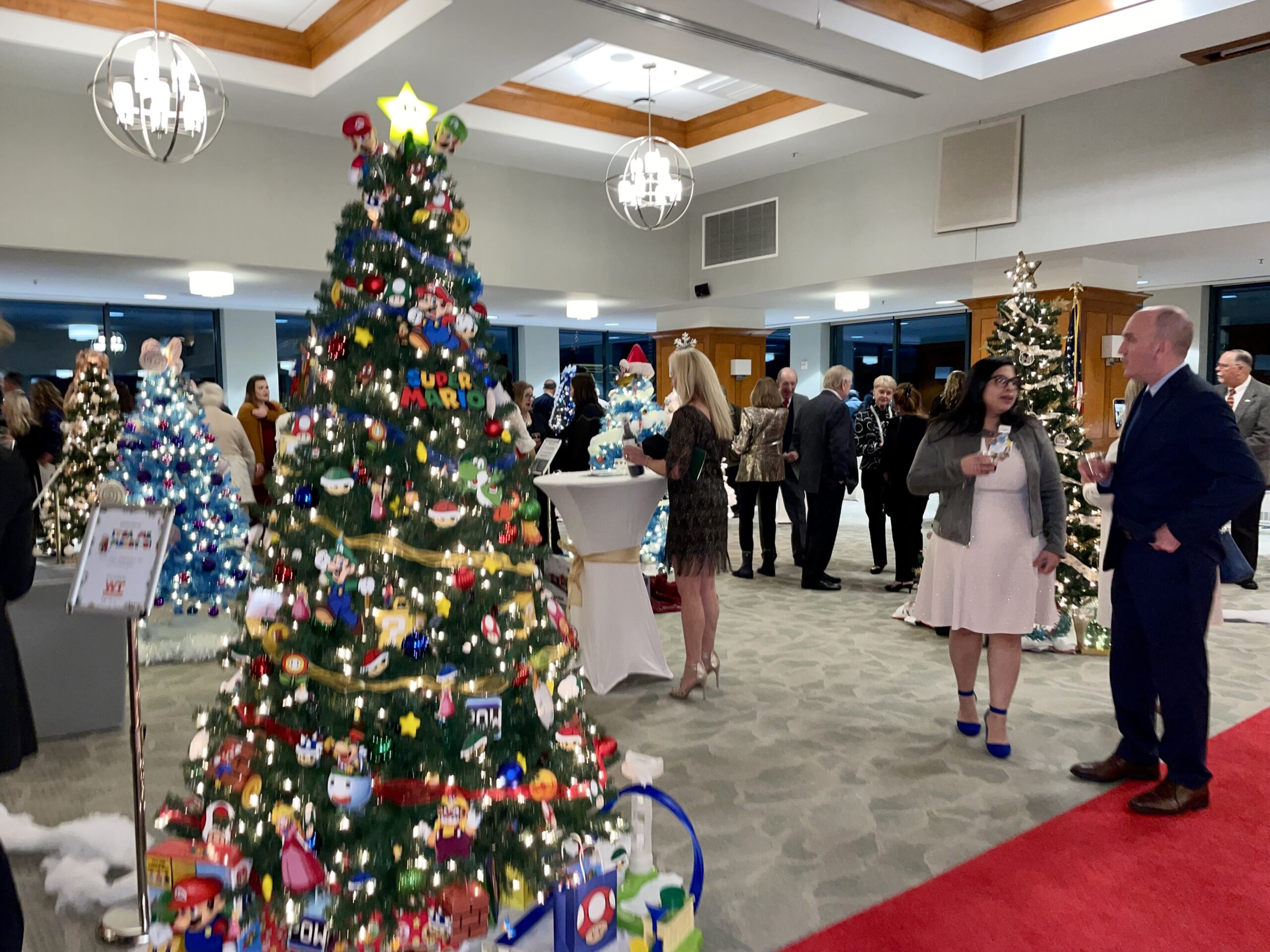 People Standing at Holiday Party